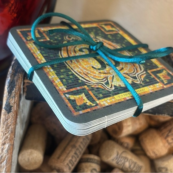 Disney Other - Pack of 10 Disneyland’s Exclusive Club 33 Emerald Anniversary Coasters.